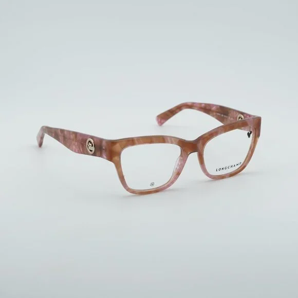 Longchamp LO2743 259 Eyeglasses Marble Rose 52mm Cat Eye Frame